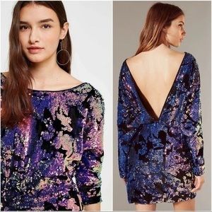 Urban Outfitters Magic Velvet Sequin Mini Dress